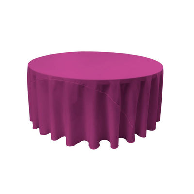 Magenta 100% Polyester Round Tablecloth 108