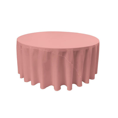 Dusty Rose 100% Polyester Round Tablecloth 132