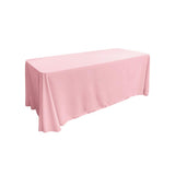 Light Pink 100% Polyester Rectangular Tablecloth 90" x 132"