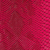 Fuchsia Faux Viper Sopythana Snake Skin Vinyl Fabric