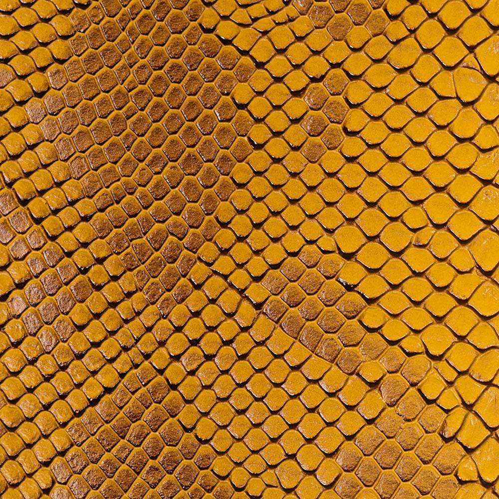Gold Faux Viper Sopythana Snake Skin Vinyl Fabric / 40 Yards Roll
