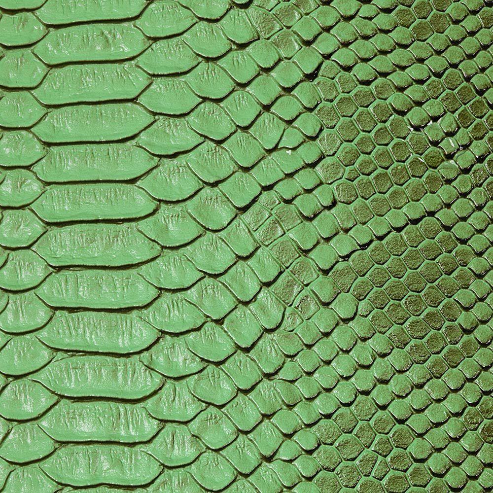 Green Faux Viper Sopythana Snake Skin Vinyl Fabric / 40 Yards Roll
