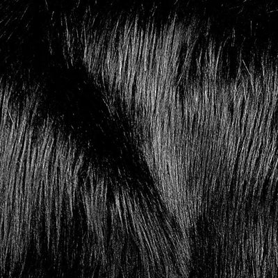 Black Faux Fake Fur Long Pile Shaggy Fabric