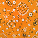 Orange Paisley Bandana Poly Cotton Fabric