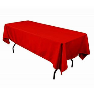 Red 100% Polyester Rectangular Tablecloth 60" x 126"