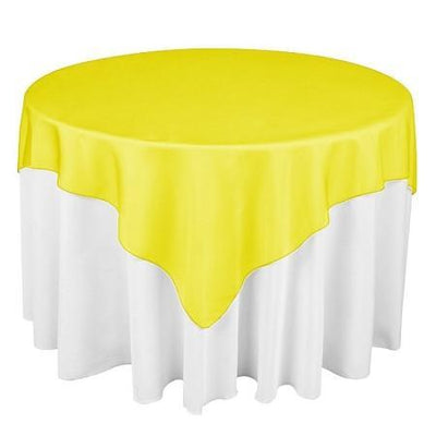 Golden Square Polyester Overlay Tablecloth 72