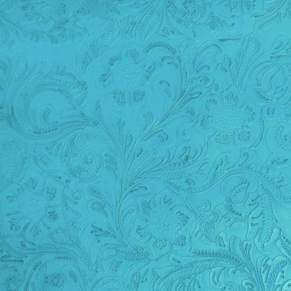Caribbean Western Floral Pu Leather Vinyl Fabric / 50 Yards Roll