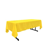 Light Yellow 100% Polyester Rectangular Tablecloth 60" x 108"