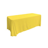 Light Yellow 100% Polyester Rectangular Tablecloth 90" x 132"