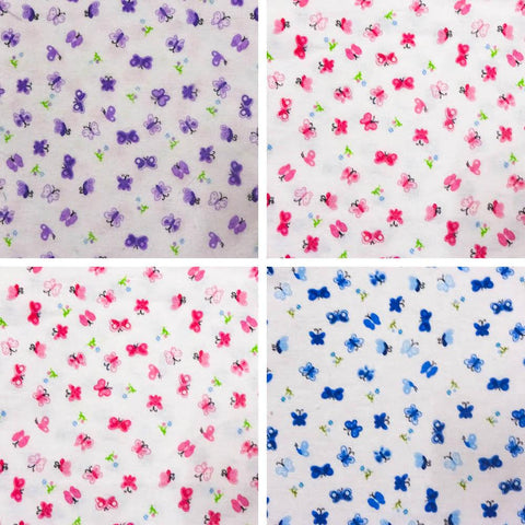 Cali Fabrics Pink on Pink Floral Double Nap Cotton Flannel Fabric by the  Yard