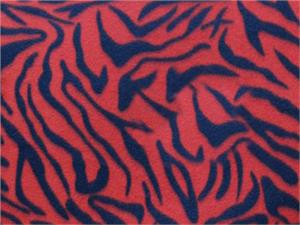 Orange Black Zebra Fleece Fabric