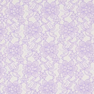 Lilac Floral Raschel Lace Fabric