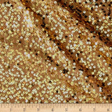 Gold Rain Drop Sequin Taffeta Fabric