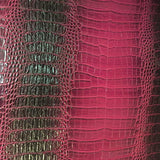Pink Black Two Tone Alligator Vinyl Fabric / 40 Yards Roll