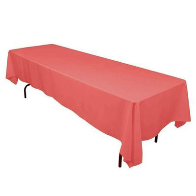 Coral 100% Polyester Rectangular Tablecloth 60