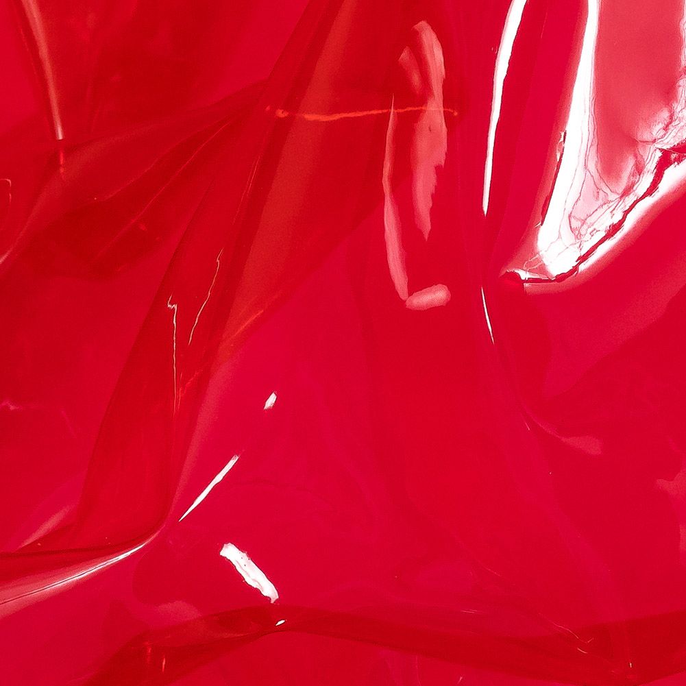 Crimson 12 Gauge Tinted Plastic Vinyl Fabric