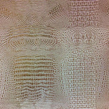 White Gold Two Tone Alligator Vinyl Fabric / 40 Yards Roll