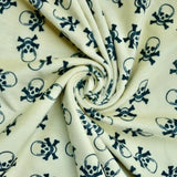 Banana Skull Velboa Faux Fake Fur Short Pile Fabric