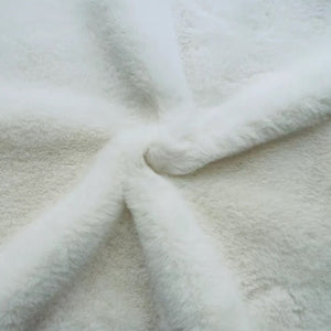 White Ultra Soft Bunny Minky Fabric