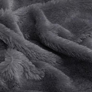 Charcoal Rich Minky Bear Fabric