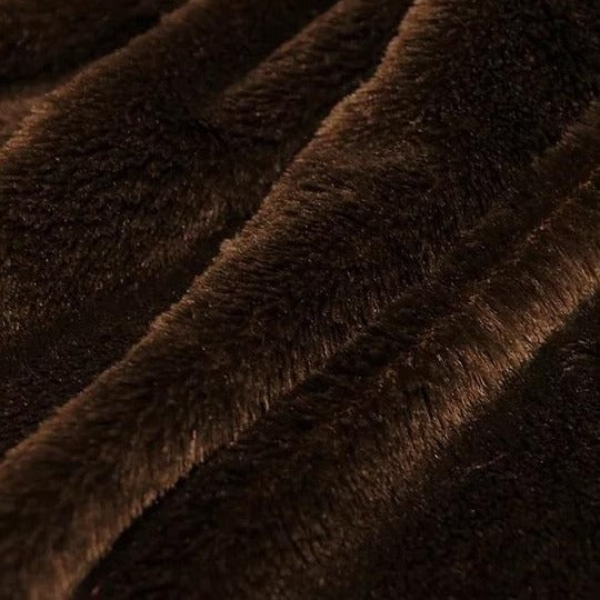 Dark Cocoa Rich Minky Bear Fabric