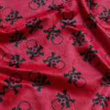 Red Skull Velboa Faux Fake Fur Short Pile Fabric
