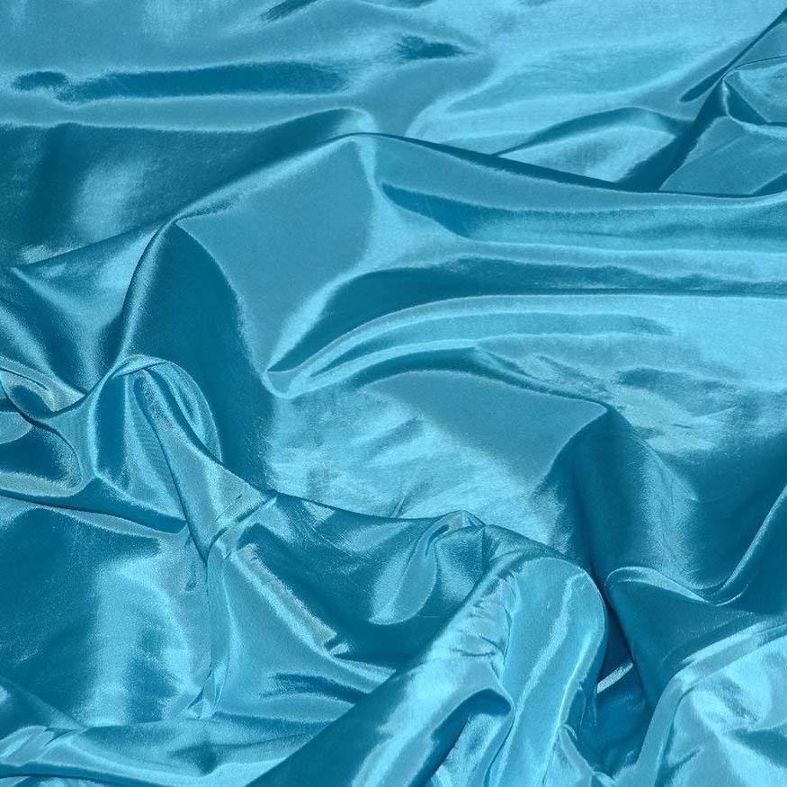 Aqua Taffeta Solid Fabric