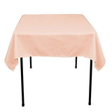 Peach Square Polyester Overlay Tablecloth 60" x 60"