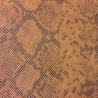 Caramel Matte Python Snake Skin Vinyl Fabric