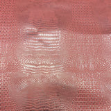 Pink Silver Two Tone Alligator Vinyl Fabric