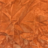 Orange Flocking Crushed Velvet Fabric / 50 Yards Roll