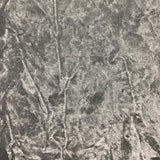 Silver Flocking Crushed Velvet Fabric / 50 Yards Roll