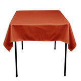 Rust  Square Polyester Overlay Tablecloth 60" x 60"