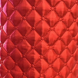 Polyester Quilted Padded Lining Red Fabric