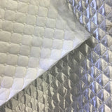 Polyester Quilted Padded Lining white Fabric