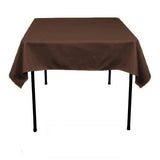 Chocolate Brown Square Polyester Overlay Tablecloth 60" x 60"