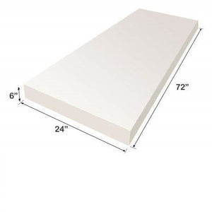 Regular Density Mattress Cushion Foam ( 6" H x 24" W x 72" L )