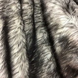 Gray Faux Fake Fur Husky Long Pile