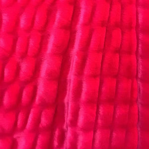 Fuchsia Stretch Tissavel Chinchilla Faux Fake Fur Fabric