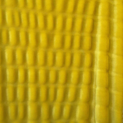 Yellow Mustard Stretch Tissavel Chinchilla Faux Fake Fur Fabric