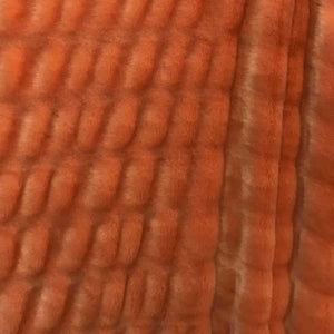 Orange Stretch Tissavel Chinchilla Faux Fake Fur Fabric