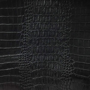 Black Alligator Vinyl Fabric / 40 Yards Roll