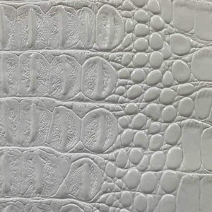 White Alligator Vinyl Fabric / 40 Yards Roll