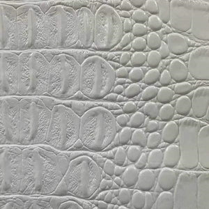 White Alligator Vinyl Fabric