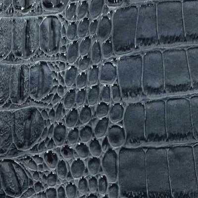 Silver Gray Alligator Vinyl Fabric / 40 Yards Roll