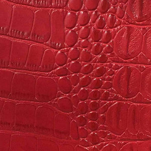Red Alligator Vinyl Fabric / 40 Yards Roll
