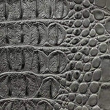 Silver Alligator Vinyl Fabric / 40 Yards Roll