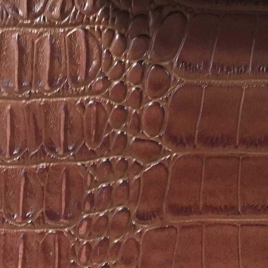 Brown Alligator Vinyl Fabric