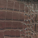 Dark Brown Alligator Vinyl Fabric