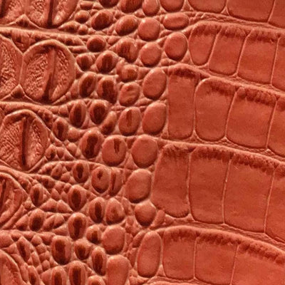 Orange Alligator Vinyl Fabric